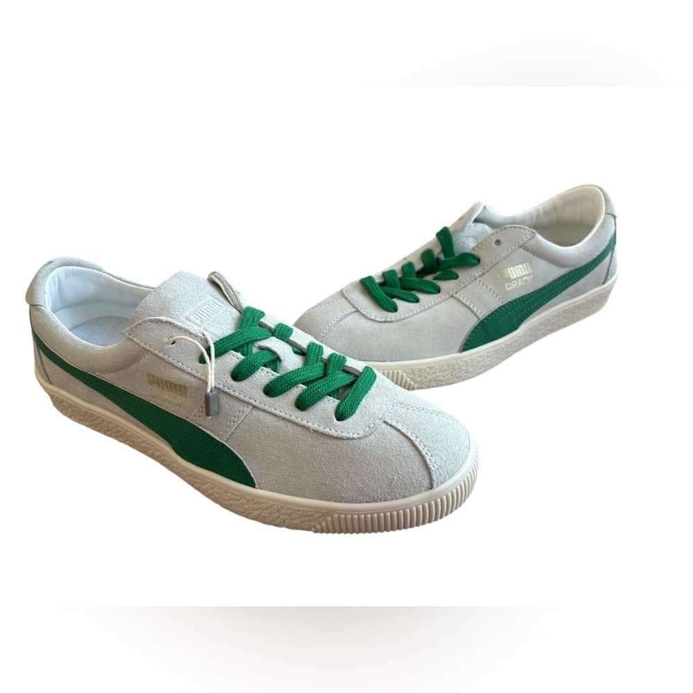 Puma Crack Heritage in Whisper White and Amazon Green